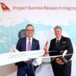 Alan Joyce with Lisa Norman Qantas Project Sunrise