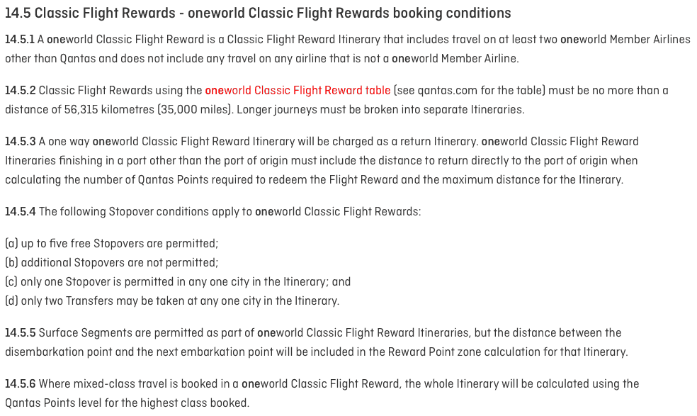 Section 14.5 of the Qantas Frequent Flyer terms & conditions