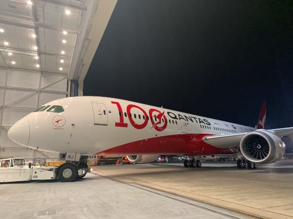 Qantas Unveils 100th Anniversary Dreamliner Livery