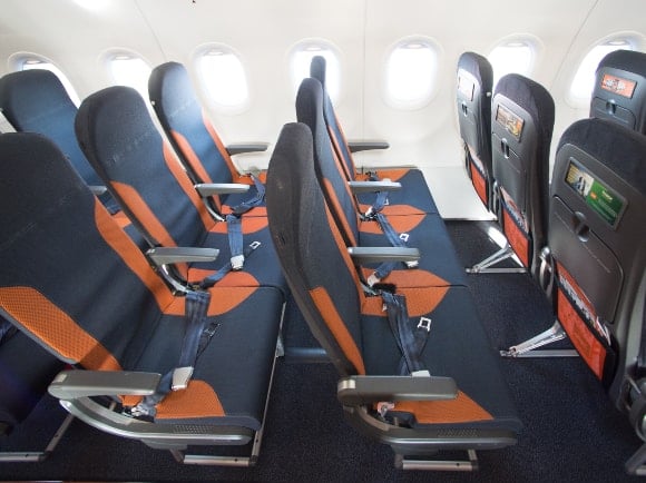 EasyJet A320 Economy seats