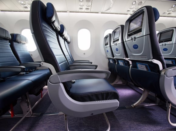 Economy Plus seats on United's Boeing 787