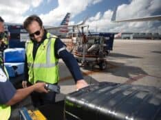 American Airlines baggage handlers