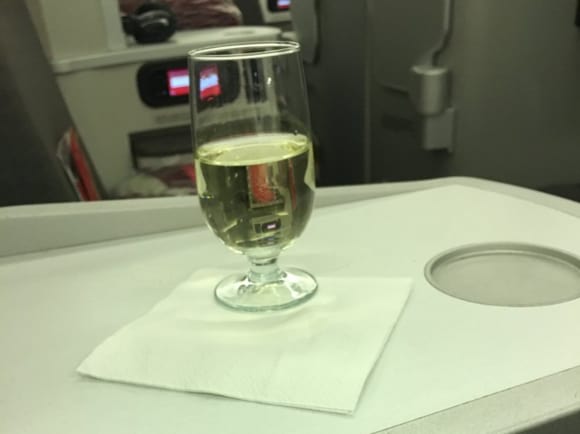Pre-departure champagne