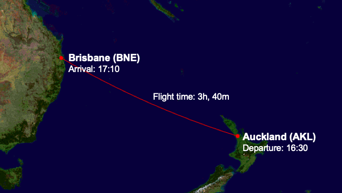 QF126 route map