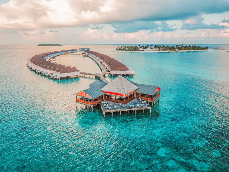 Over water resort in Male, Maldives