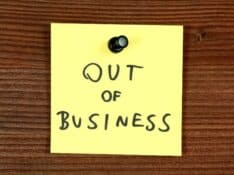 out of business bankrupt