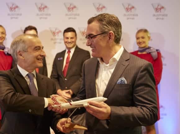 Former Virgin Australia CEO John Borghetti hands over the reins to Paul Scurrah in March 2019