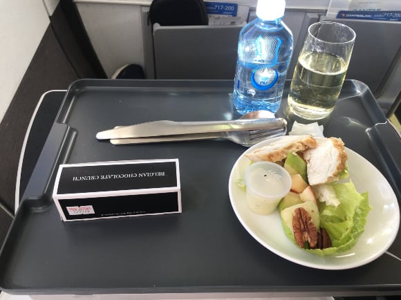 QantasLink Business class refreshment
