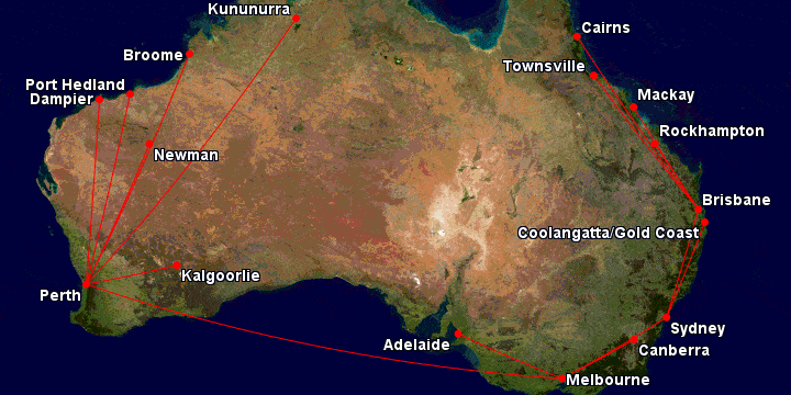 Virgin Australia's government-backed domestic network from 17 April 2020