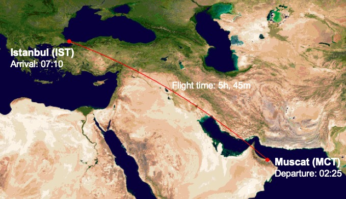 TK775 route map