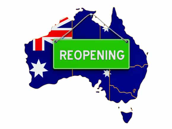 Australia domestic borders reopening