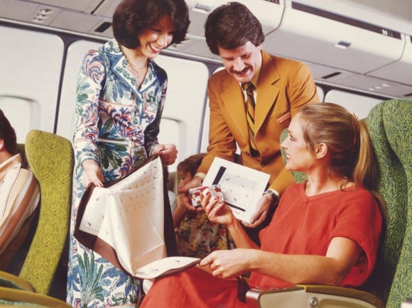 Qantas Economy class in the 1970s