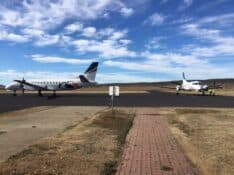 Regional Express Saab 340 planes at Cooma Airport