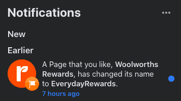Woolworths Rewards changed its name to Everyday Rewards