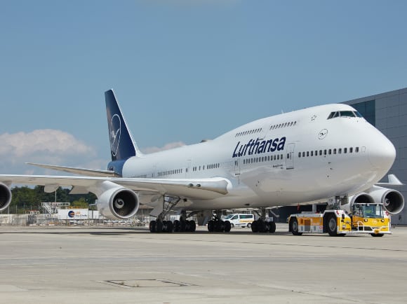 Lufthansa 747-400 at Frankfurt Airport