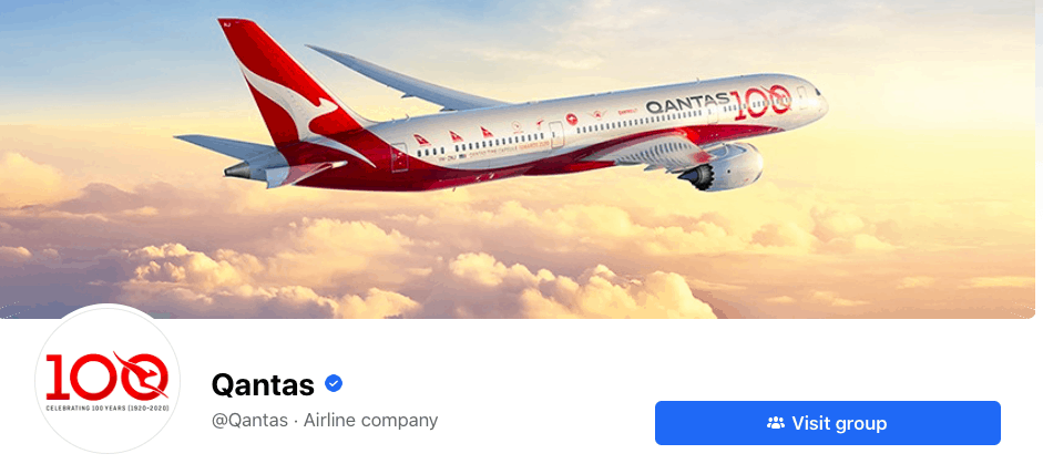 The official Qantas Facebook page