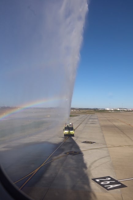 Water canon salute
