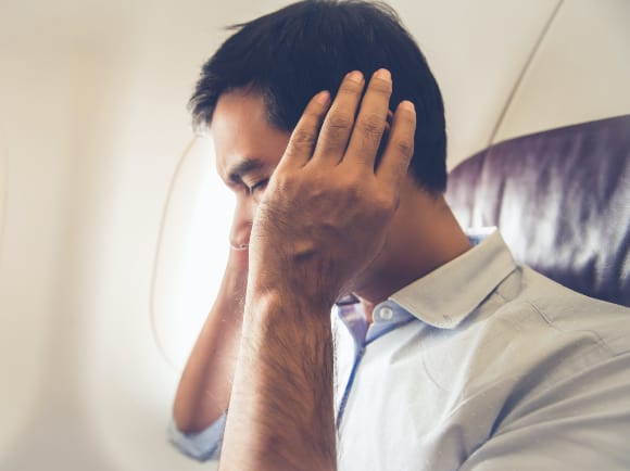 Passenger headache sick nervous flyer