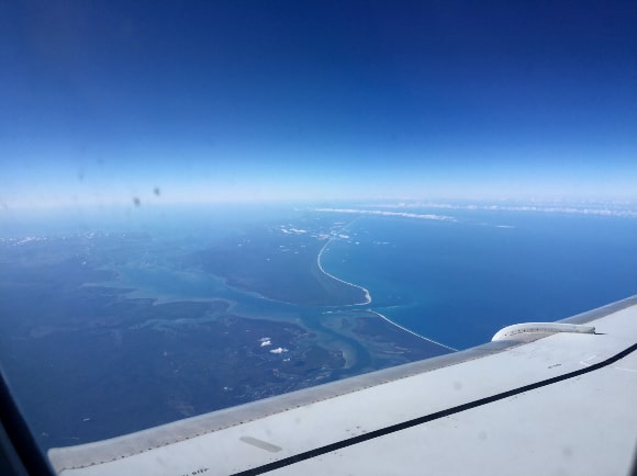 Fraser Island seen from the air.