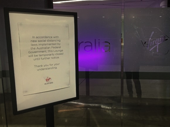 Virgin Australia's airport lounges currently remain closed indefinitely