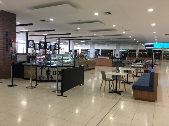 Newcastle Airport departures area in November 2020