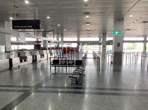 Melbourne Airport T2 in December 2020
