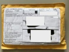 This parcel bound for Brisbane took a 34,000km detour, flying from Sydney to the USA and Japan