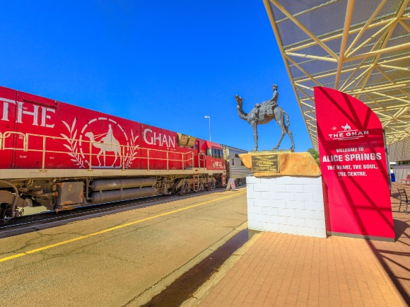 The Ghan at Alice Springs Railway Station