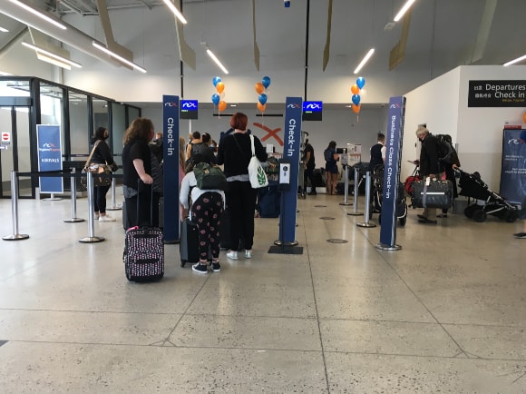 Rex check-in counters at Melbourne Airport Terminal 4