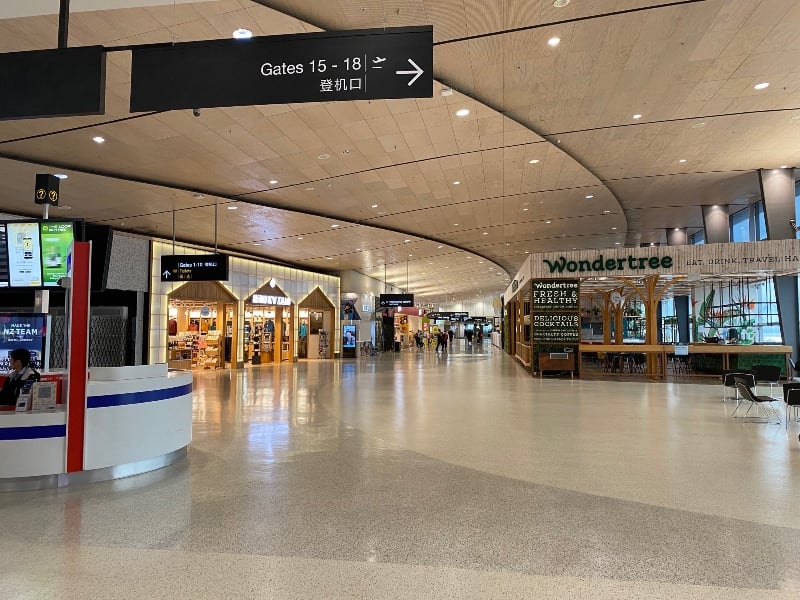 International departures area at Auckland Airport on 27 June 2021