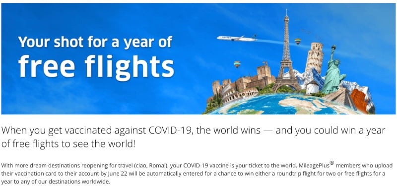 The United Airlines "Your Shot to Fly Sweepstakes" promotion.