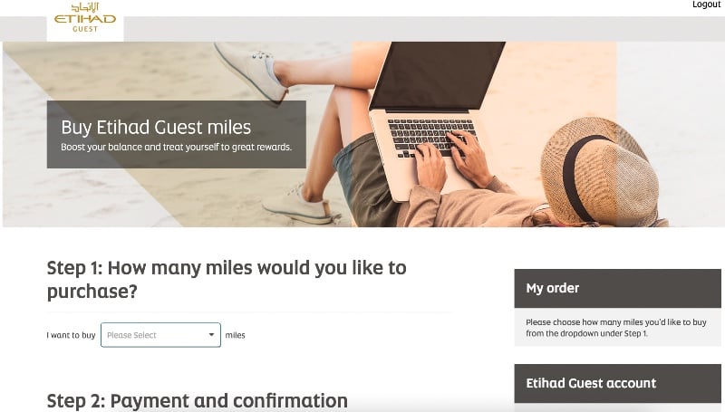 You can buy Etihad Guest miles on Etihad's website