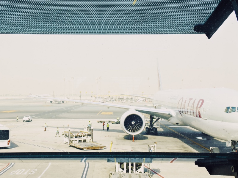 Qatar Airways plane at airport