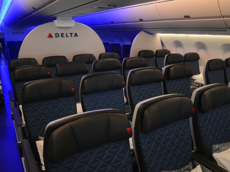 Delta Premium Select cabin on the Airbus A350