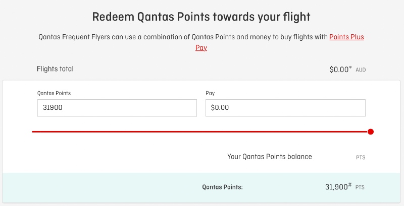 Qantas website slider