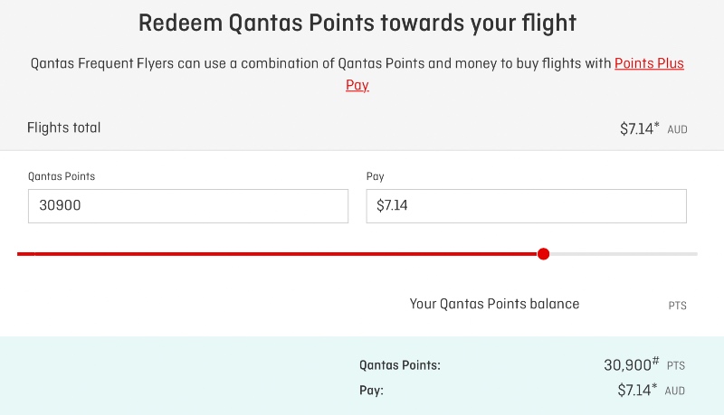 Qantas website slider