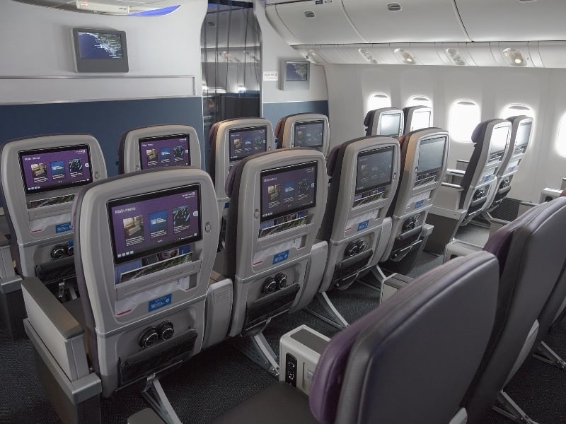 United Boeing 777 Premium Plus cabin