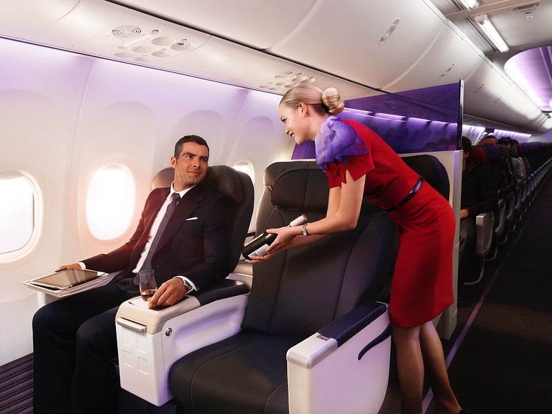 Velocity Platinum members can now upgrade from Economy Choice to Business Class