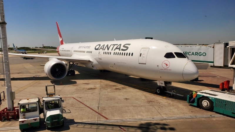 The Qantas 787-9 in Buenos Aires