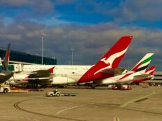 Qantas Emirates and Jetstar planes at MEL