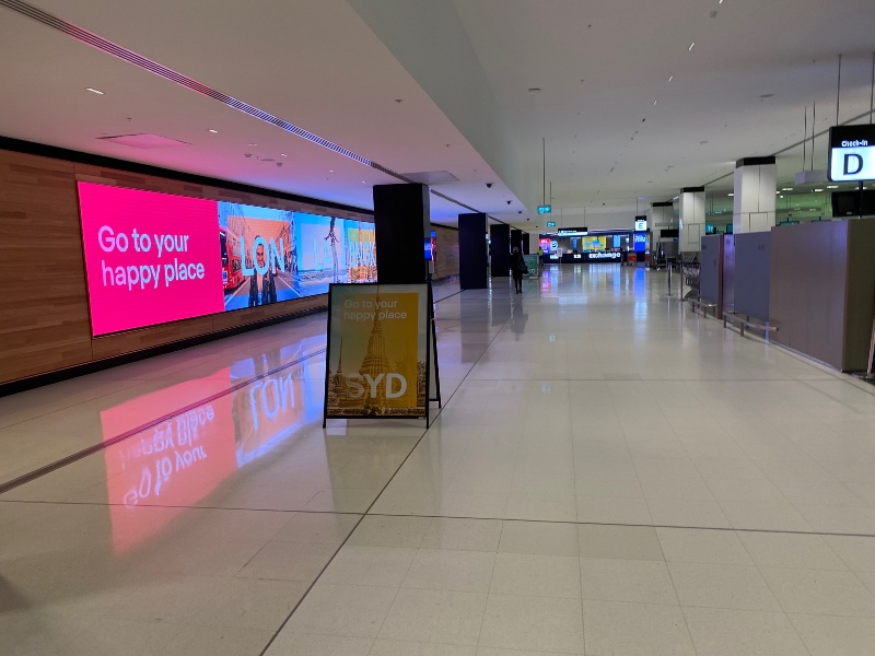 Sydney Airport has come back to life, but Terminal 1 was still very quiet in early November 2021