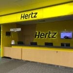 Hertz car hire counter