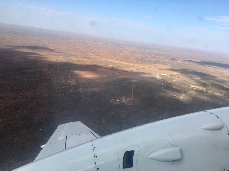 Flying out of Broken Hill on a Rex Saab 340
