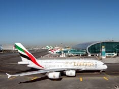 Emirates A380 at Dubai Airport