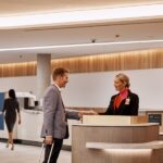 Qantas premium lounge entry, Brisbane Airport