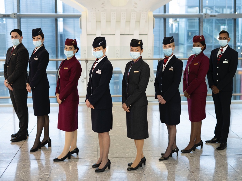 Qatar Airways and British Airways cabin crew