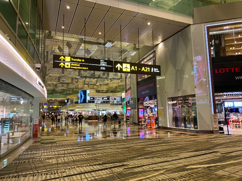 Singapore Changi Airport Terminal 3 in March 2022