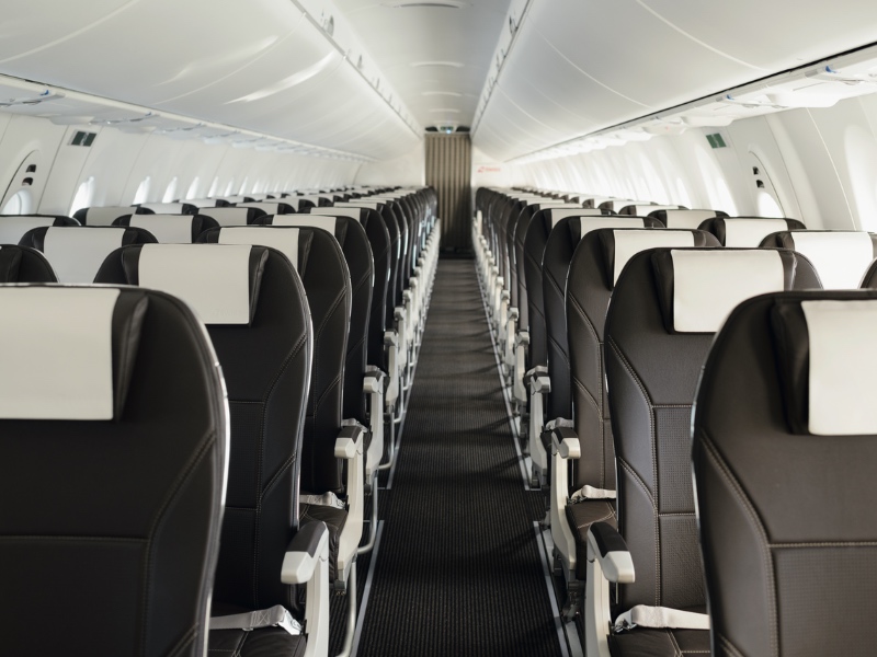 The SWISS Airbus A220 cabin