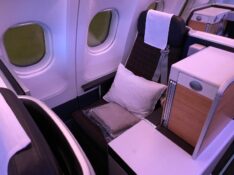 Swiss A340 Business Class seat