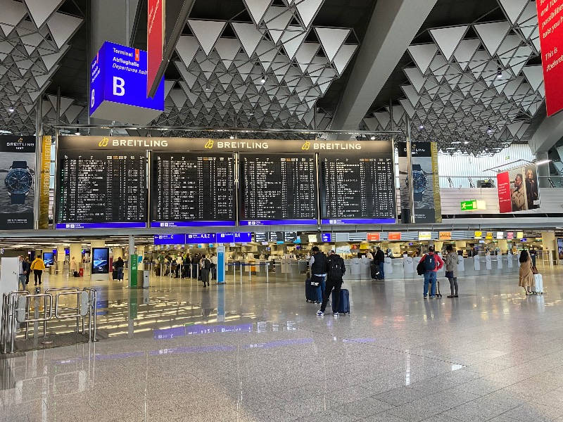 Frankfurt Airport departures board